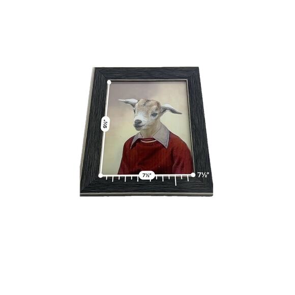 goat in sweater artwork picture frame Home Decor Wall Hanging - Picture 5 of 8